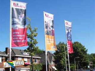 Vlaggen autobedrijf 100x300cm